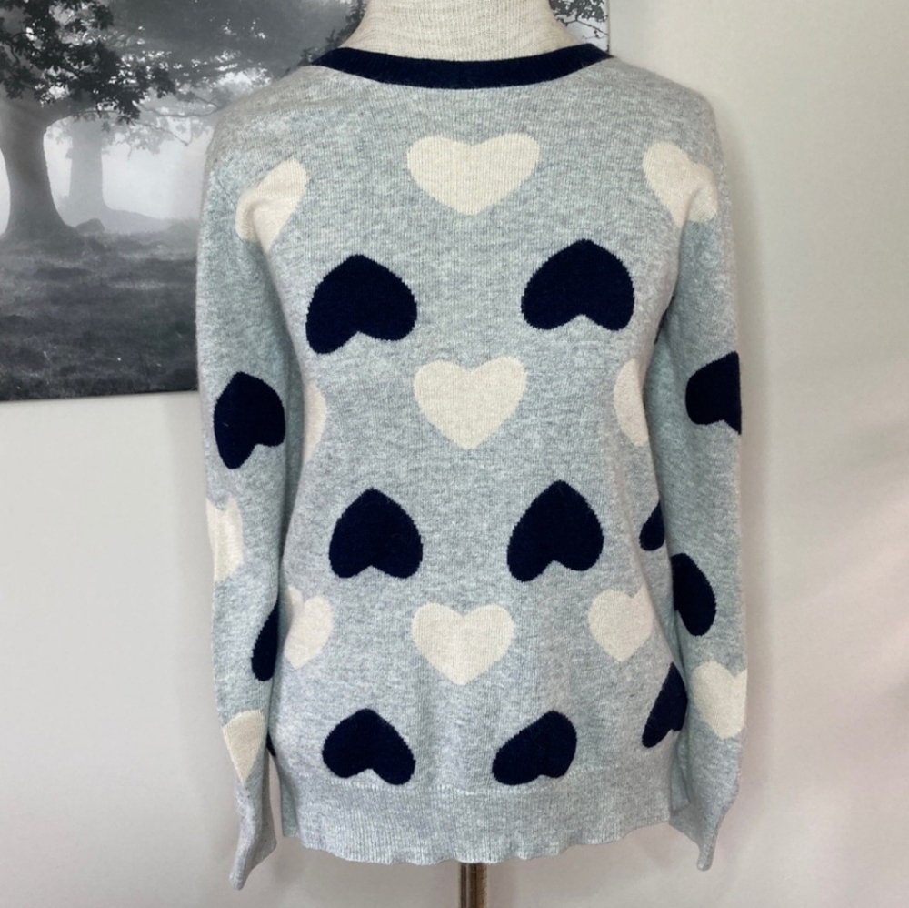 NWT J. Crew Intarsia Heart Sweater size M as seen on Meghan Markle